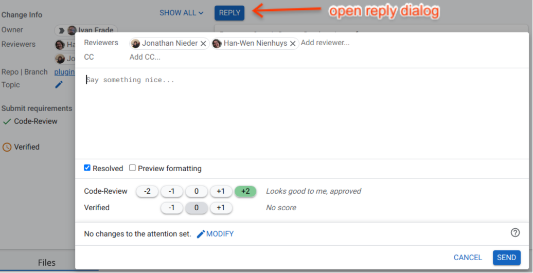Review UI
